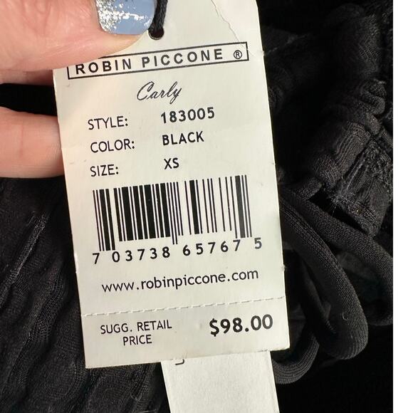 Robin Piccone Carly Lace Halter Bikini Top in Black Size XS - Picture 6 of 14